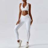 Women's High Waist Leggings and Sports Bra