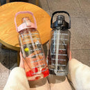 Straw Plastic Water Bottle