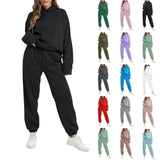 Women'S Two Piece  Sets It Long Sleeve Hoodies Pullover Sweatshirt Sweatpant Casual Workout Tracksuit  Autumn Warm Tracksuit