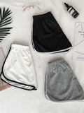 Women High Waisted Loose Striped Sport Short