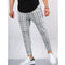 Men's Casual Plaid Suit Pants, Slim Fit Trousers