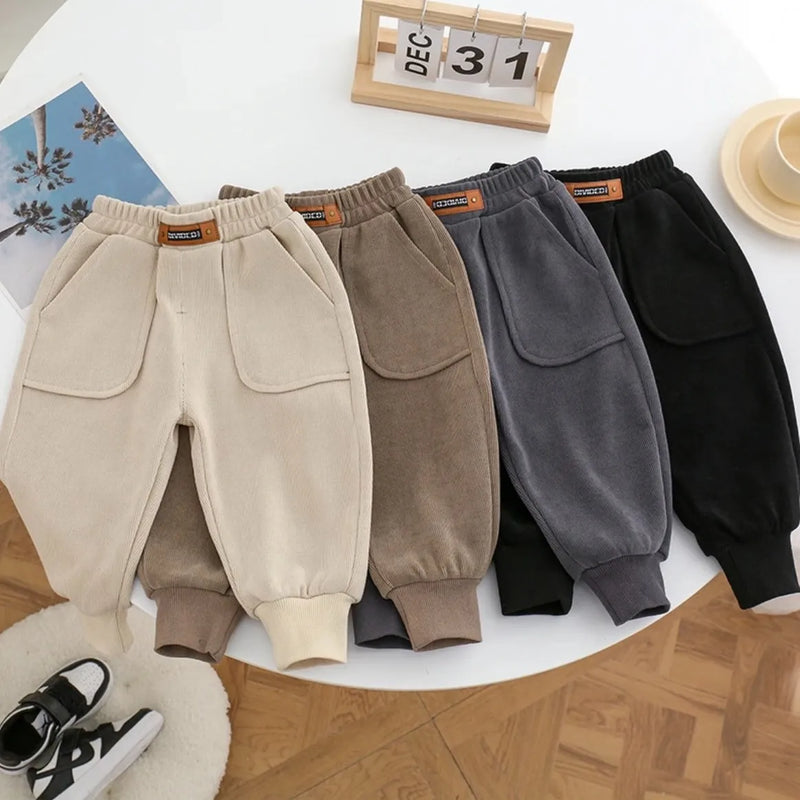 Boy Lantern Cotton Letter Sticker Jogger Pant