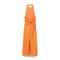 Women's Halter Backless Split Cross Waist A-line Orange Dress