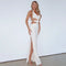 Women's Cut Out Open Back Halter Split Maxi Dress