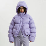 Women Short Fluffy Puffer Jacket