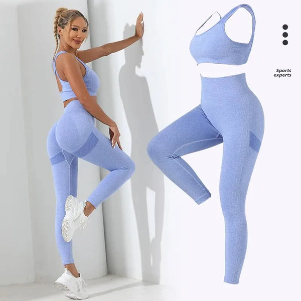 Women’s Seamless Leggings and Sports Bra