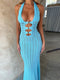 Women's Crochet Knit Long Dress