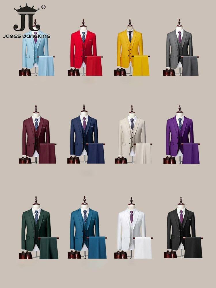 Mens Suit Three-piece