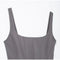 Women's Solid Sling Square Collar Sleeveless Backless Mini Dress