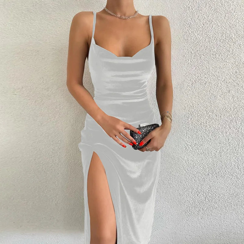 Women’s Slim Fit Split Strap Dress