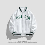 Men's Embroidered Letters Baseball Bomber Jackets