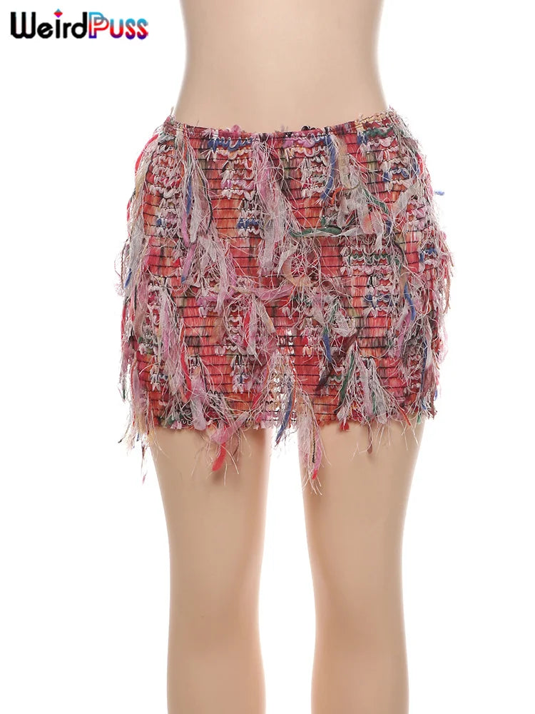 Women’s Colourful Tassel Skirt