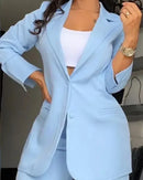 Women's Blazer and Pants Two Piece Set