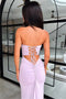 Women's Strapless Backless Lace-up Off-shoulder Bodycon Long Maxi Dress