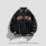 Men's Embroidered Letters Baseball Bomber Jackets