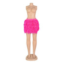 Women's Elastic Waist Fluffy Skirt