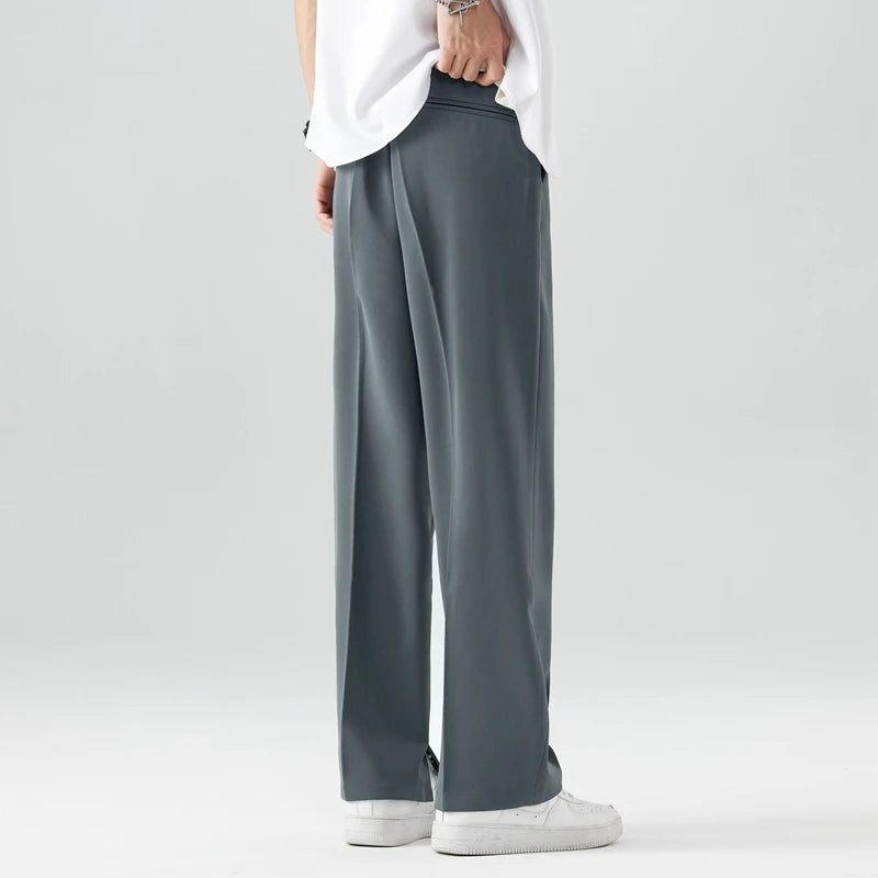 Loose Semi-Wide Sweatpants Trousers