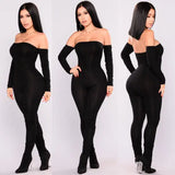 Women Off Shoulder Bodycon Jumpsuit