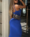 Women's Thickened Fabric Sleeveless Spaghetti Strap Backless Bodycon Maxi Dress