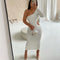 Women’s One Shoulder Hollow Out Asymmetrical Bodycon Dress