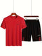 Boys Breathable Stripe T-shirts And Short Co-Ord