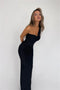 Women's Strapless Backless One Shoulder Bodycon Long Maxi Dress