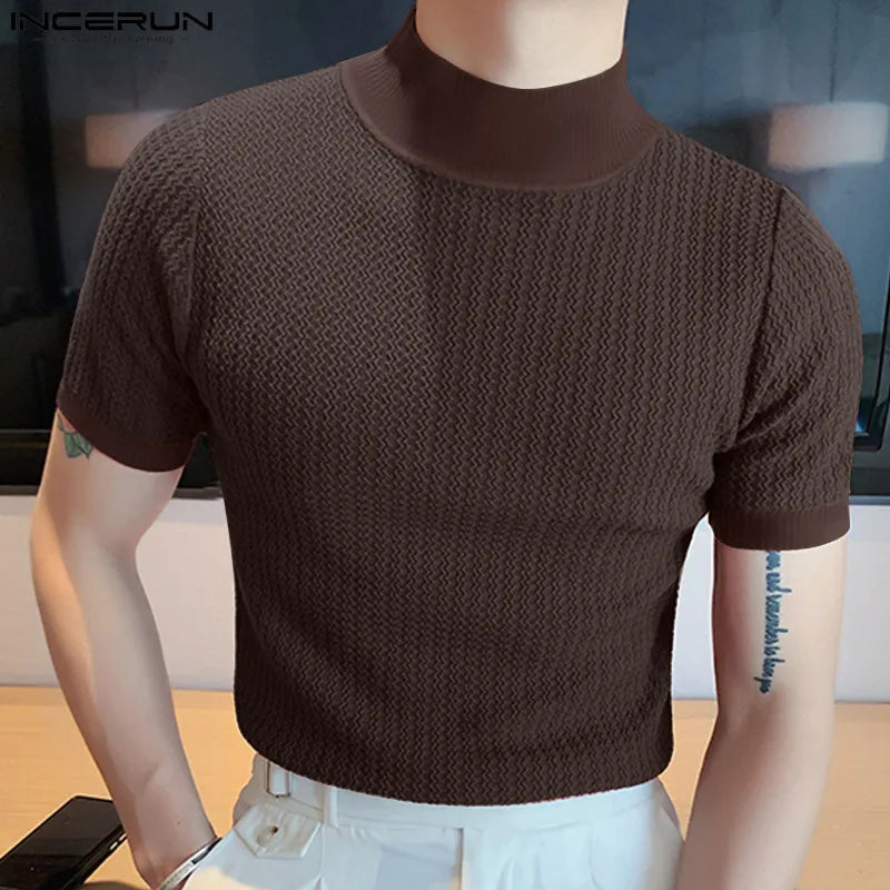 Short Sleeve Casual Knit T-Shirt