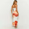 Women's Flower Printed Floor Length Long Dress