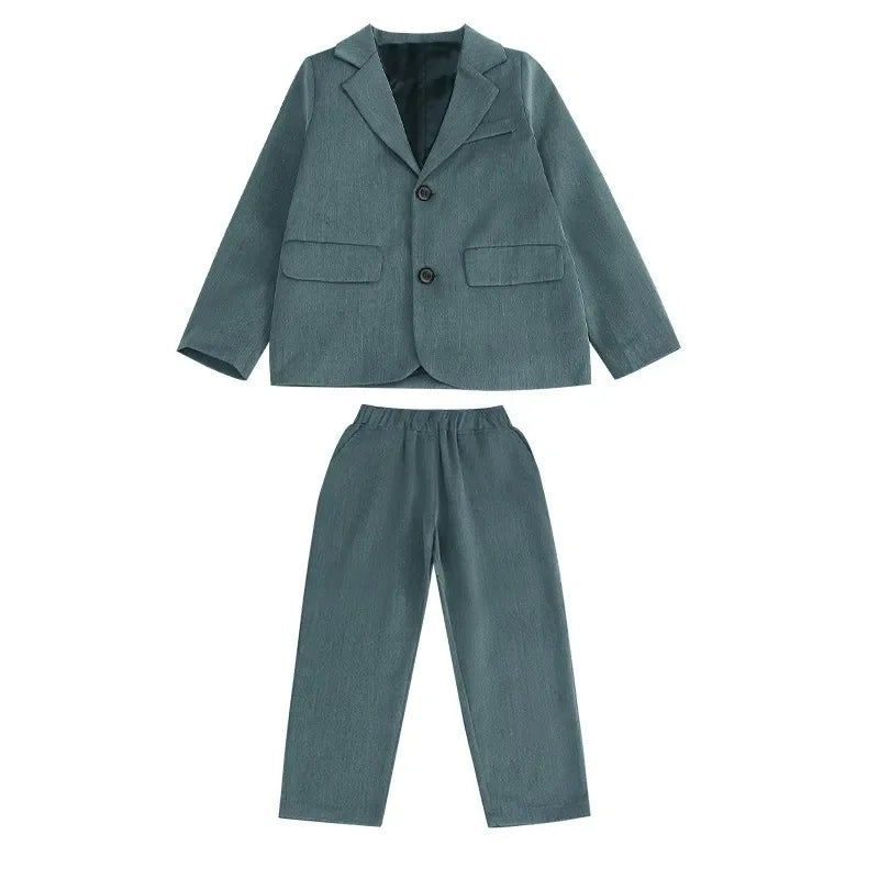 Kid's Two Piece Suit Jacket and Pant Set
