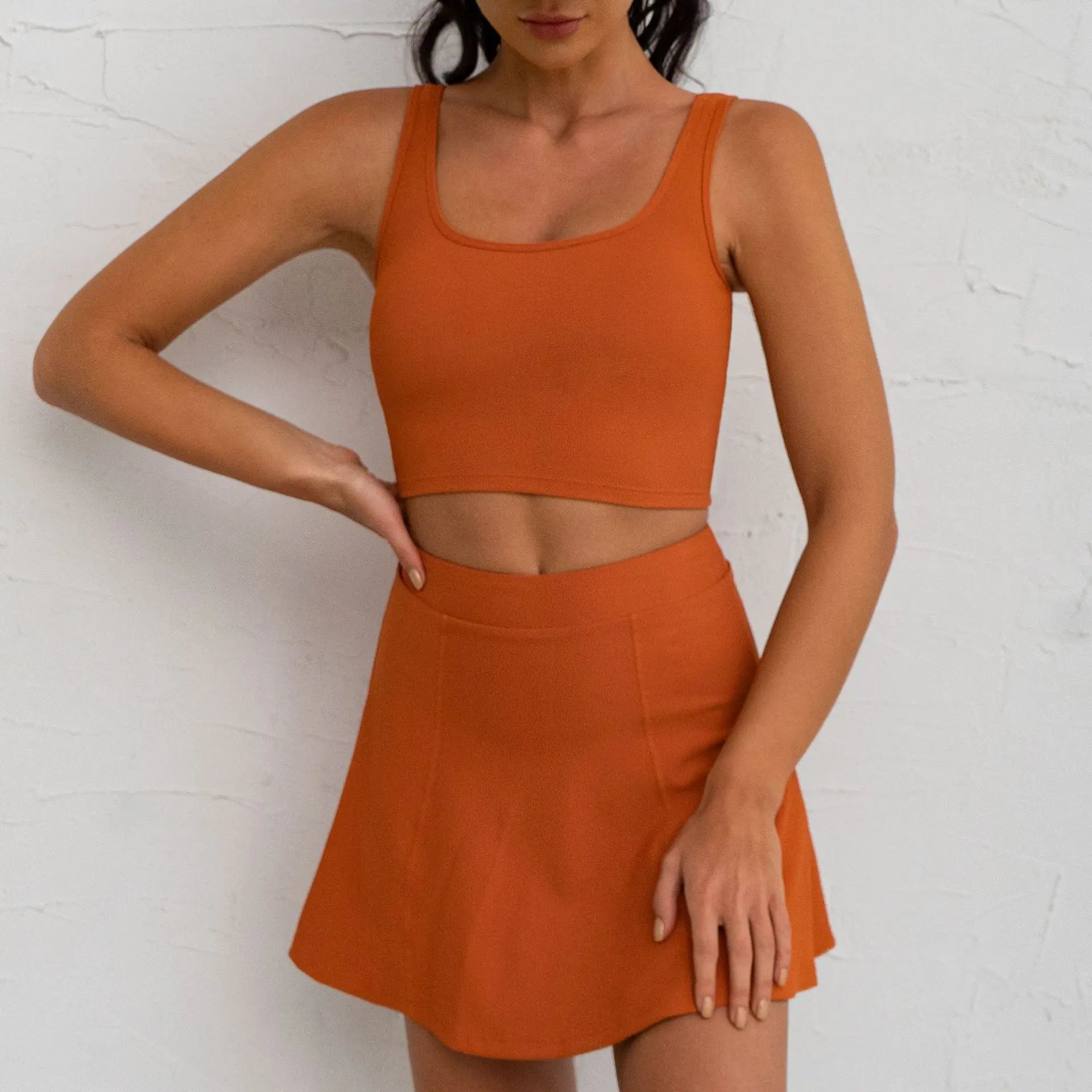 Two Piece Skirt And Crop Set