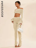 Women Ribbed knit Two Piece Set