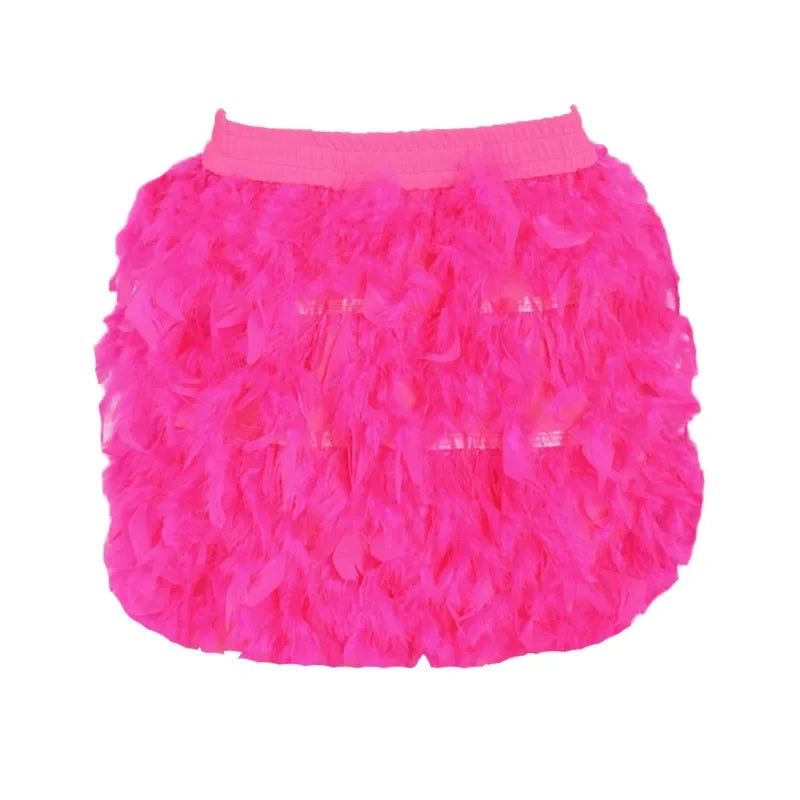 Women's Elastic Waist Fluffy Skirt