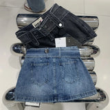 Slim Female High Waist Joker Miniskirt With Belt Jeans Skirt Y2K Street Fashion Spice Girl Miniskirt