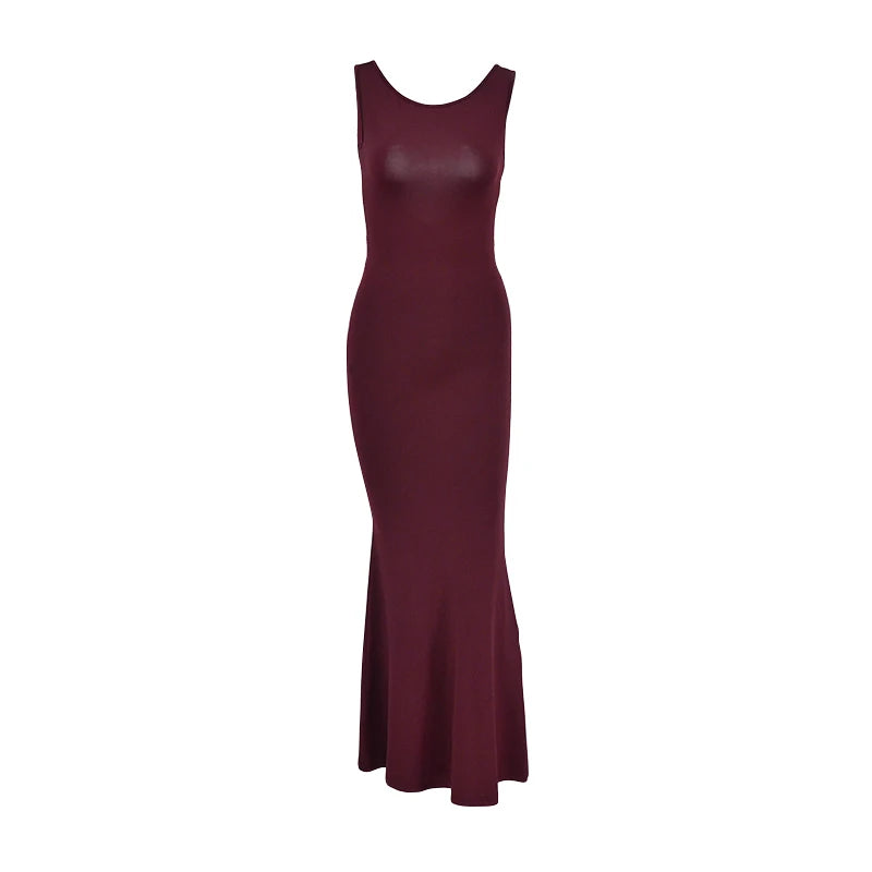 Women's Bodycon Backless Maxi Dress