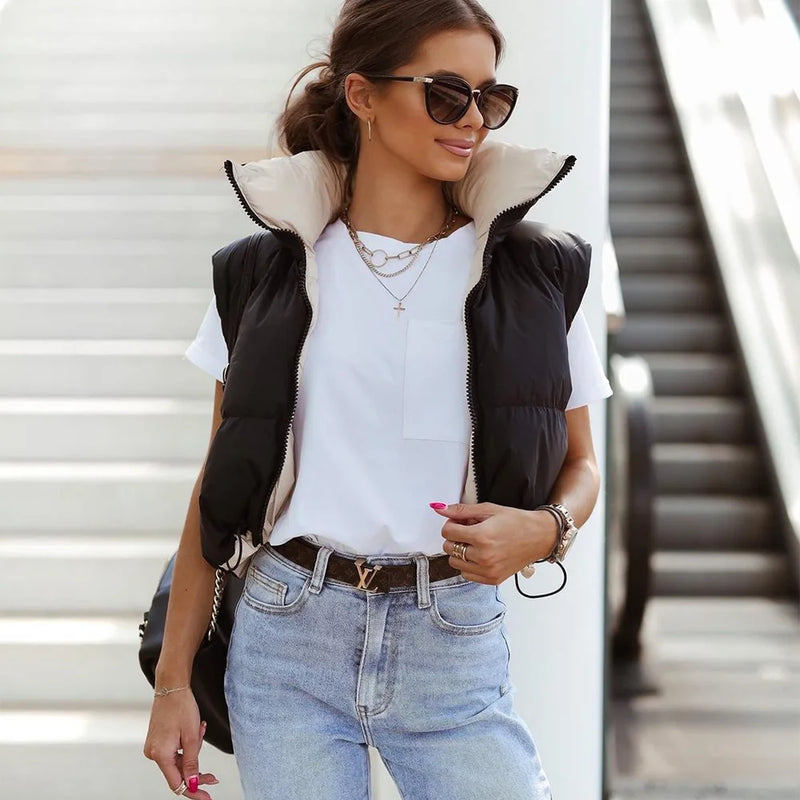 Women's Cropped Vest Jacket