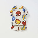 Boys Cartoon Superhero Short Sleeved T-shirt And Shorts Co-Ord