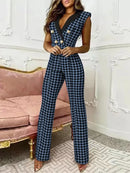 Women's Long Sleeved Slim Pattern jumpsuit