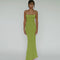 Women's Solid Color Sleeveless Backless Elegant Bodycon Maxi Dress