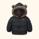 Kids Cashmere Zipper Hooded Coats