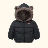 Kids Cashmere Zipper Hooded Coats