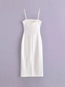 Women's White Slip Maxi Dress