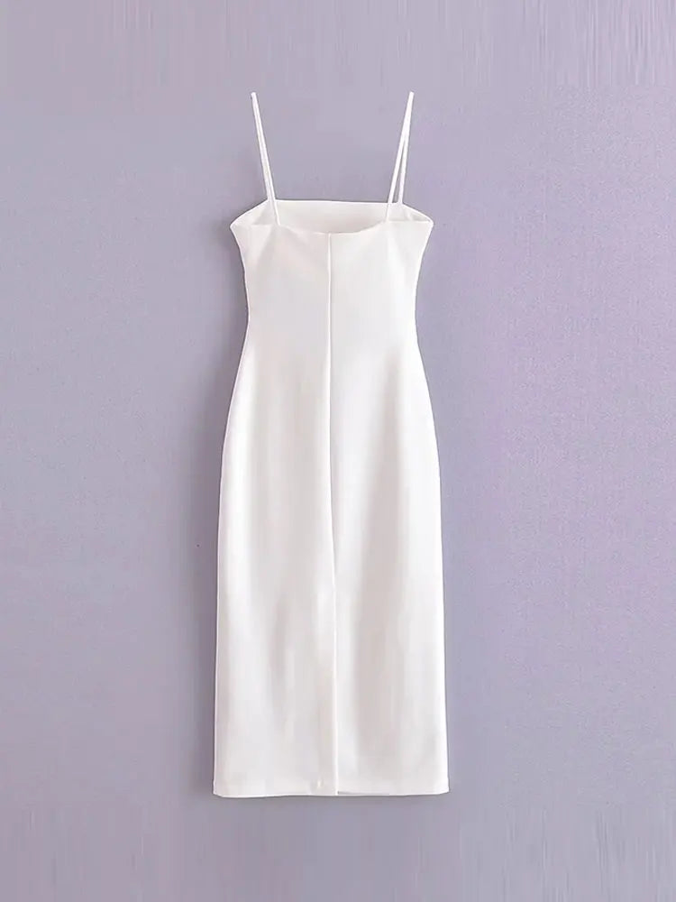 Women's White Slip Maxi Dress