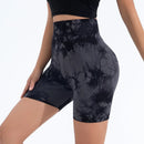 Women's High Waist Seamless Tie Dye Active Shorts