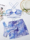 Women's 3 Pieces Tie Dye Bikini Sets