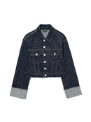 Denim Blue Single-Breasted Jacket