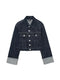 Denim Blue Single-Breasted Jacket