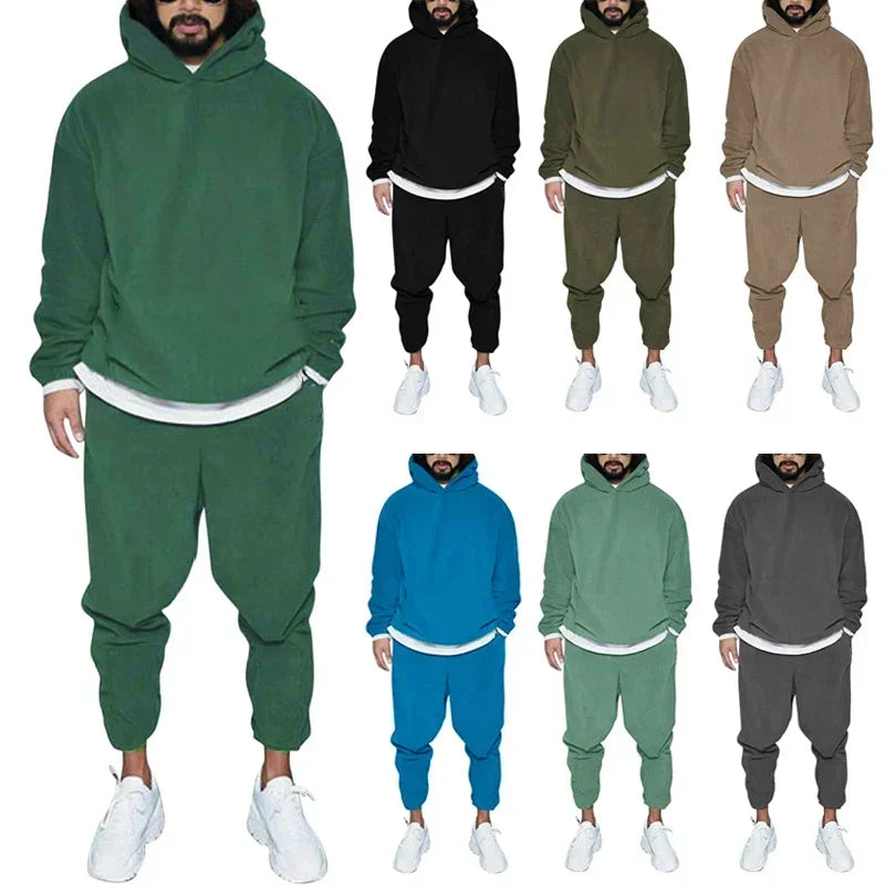 Men's Solid Color Fleece Hoodie