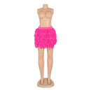 Women's Elastic Waist Fluffy Skirt