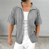 Men's Vintage Lapel Short Sleeve