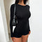 Women’s Slim Fit O-neck long sleeved Playsuit